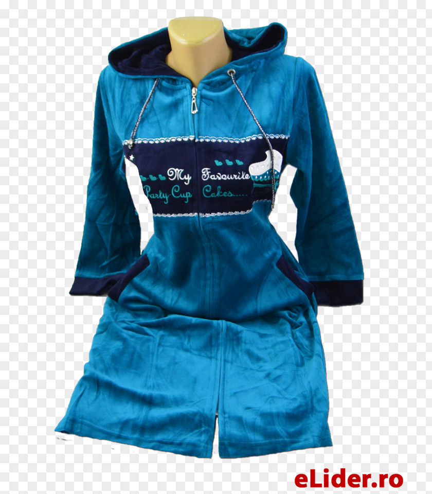 Dress Robe Sleeve Velvet Turquoise PNG