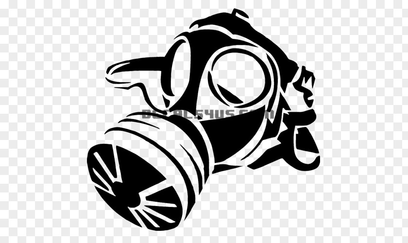 Gas Mask Decal Bumper Sticker PNG