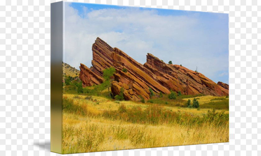 Painting Red Rocks Amphitheatre Gallery Wrap Ecoregion Prairie PNG