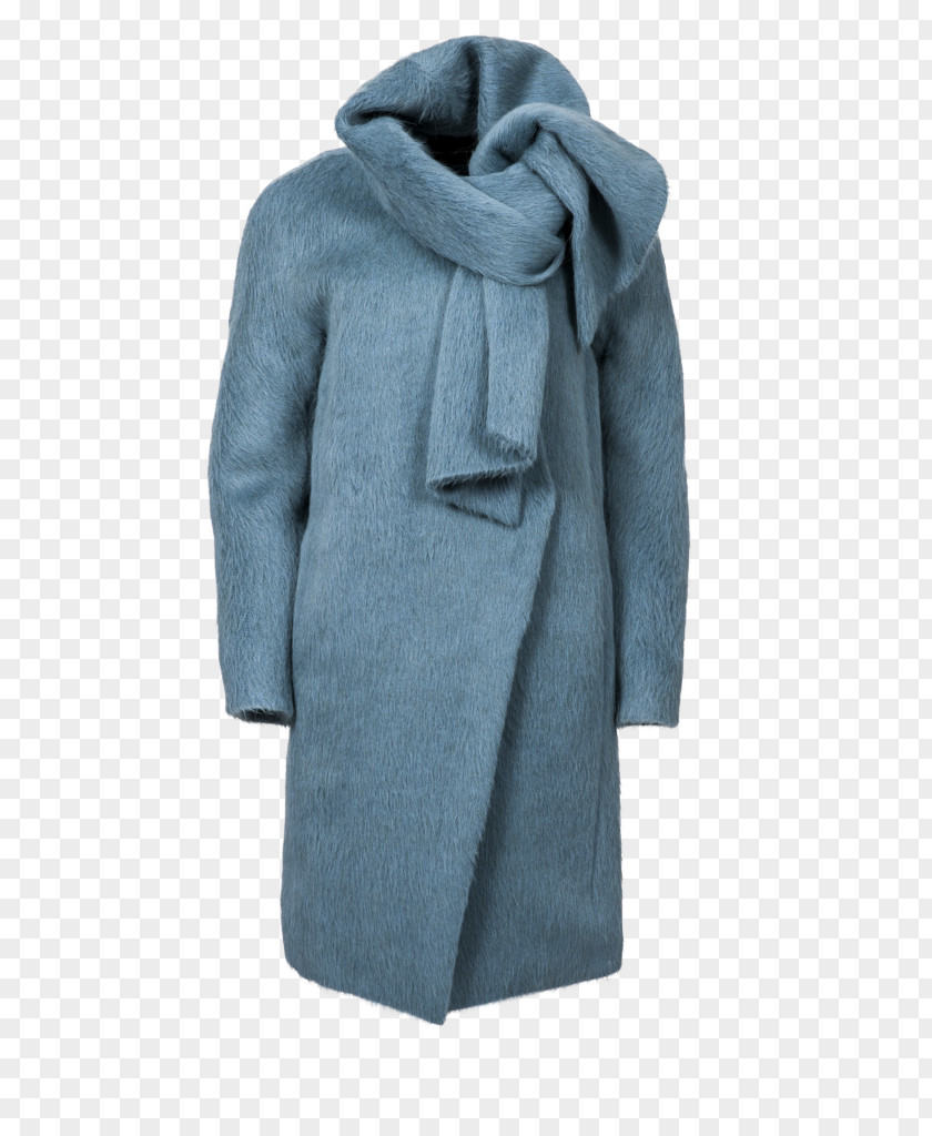 Ramune Overcoat Wool Turquoise PNG