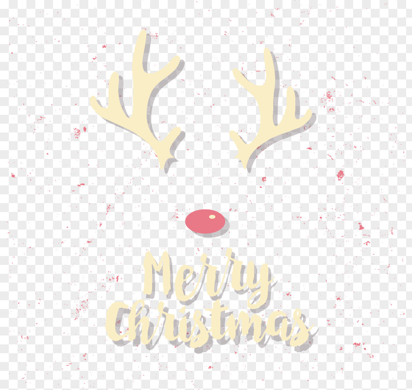 Retro Christmas Antlers PNG