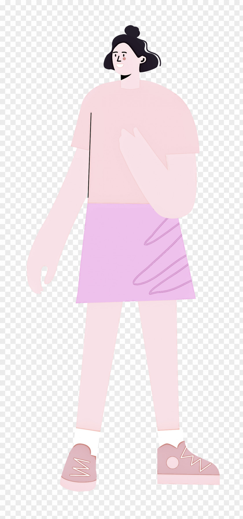 Standing Skirt Woman PNG