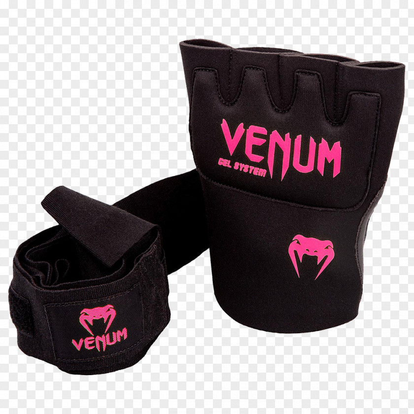 Boxing Venum Kontact Gel Glove Wraps Black PNG