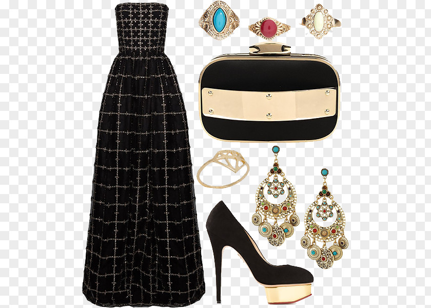 Women's Evening Dress With Luxury Tartan Fashion Formal Wear Woman PNG