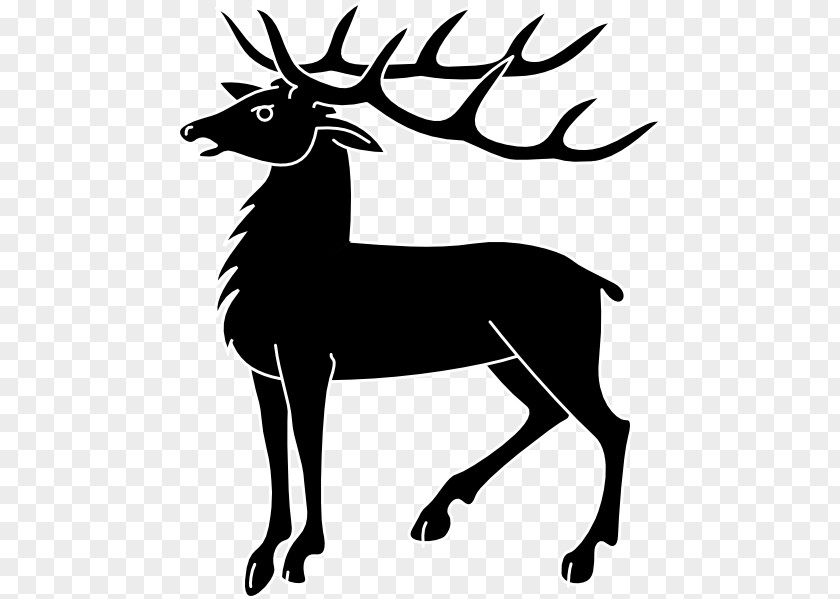 Deer Head Silhouette Reindeer Elk Horn Clip Art PNG