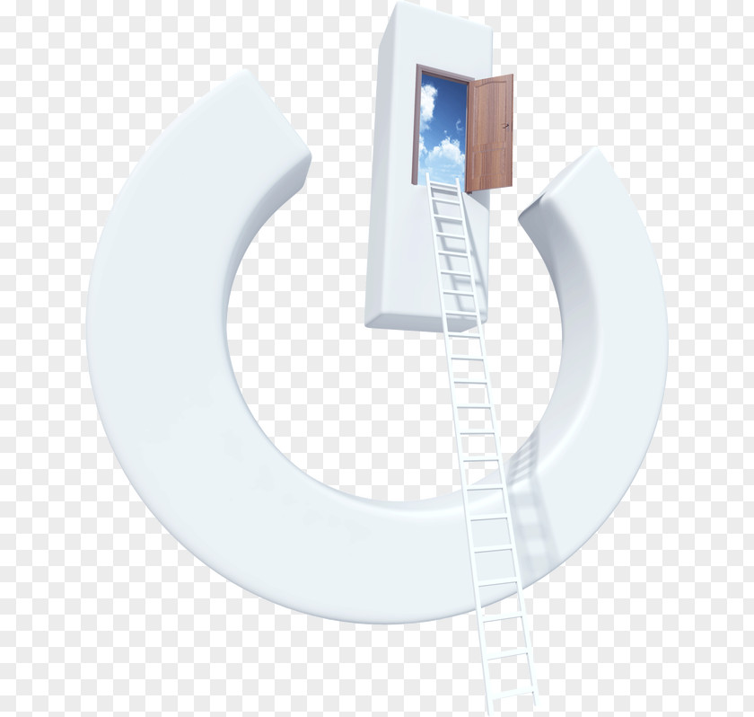 Business White Ladder Scenery Outside The Window Angle Square Pattern PNG