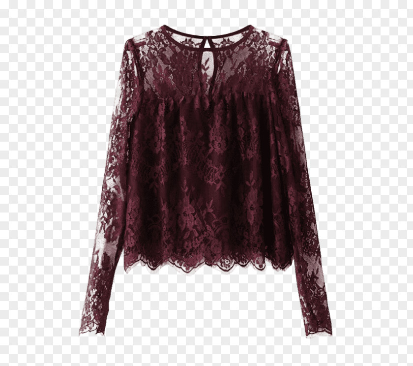Clothing Blouse T-shirt Lace Top Fashion PNG