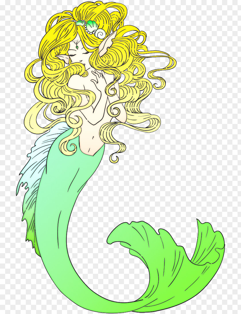 Goddess Dream Coloring Book Mermaid Adult Line Art Realism PNG