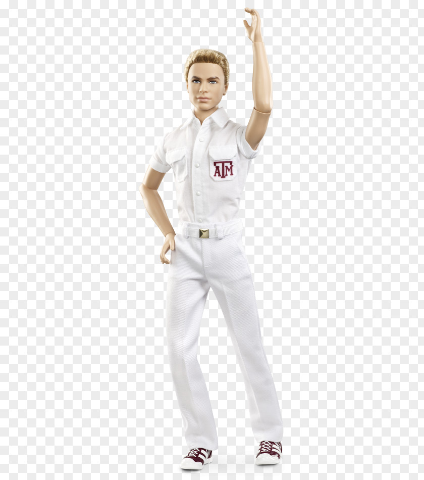 Ken Barbie Texas A&M University Aggie Yell Leaders Doll PNG