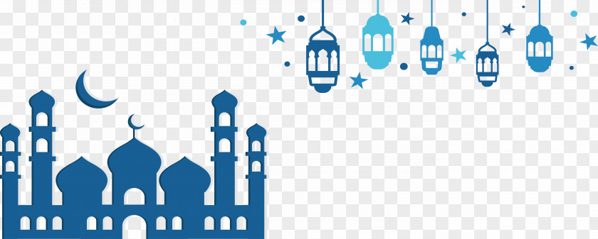Blue Islamic Church Banner Islam Euclidean Vector Web PNG
