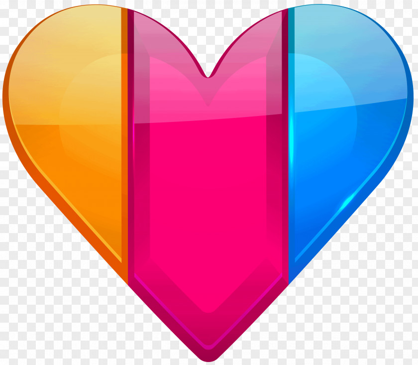 Colorful Heart Color Clip Art PNG