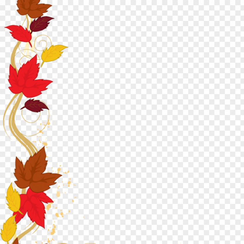 Lovely Vertical Borders And Frames Clip Art Image Autumn PNG