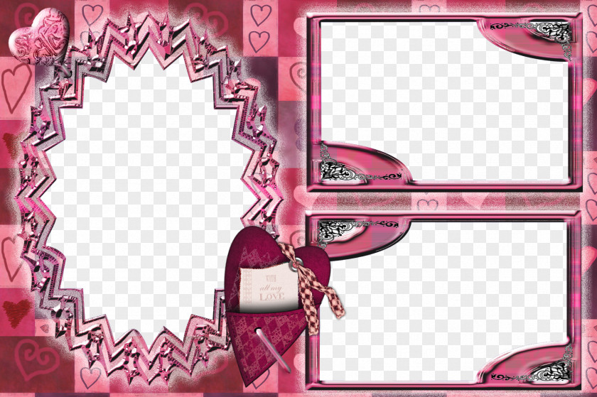 Pink Frame Border Picture PNG