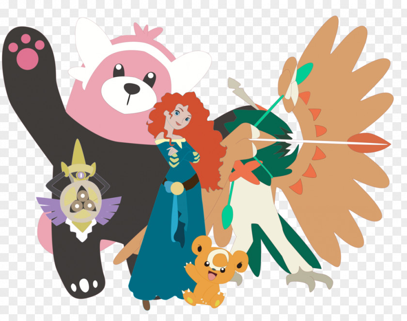 Brave Merida DeviantArt Pokémon Emerald Universe Teddiursa PNG