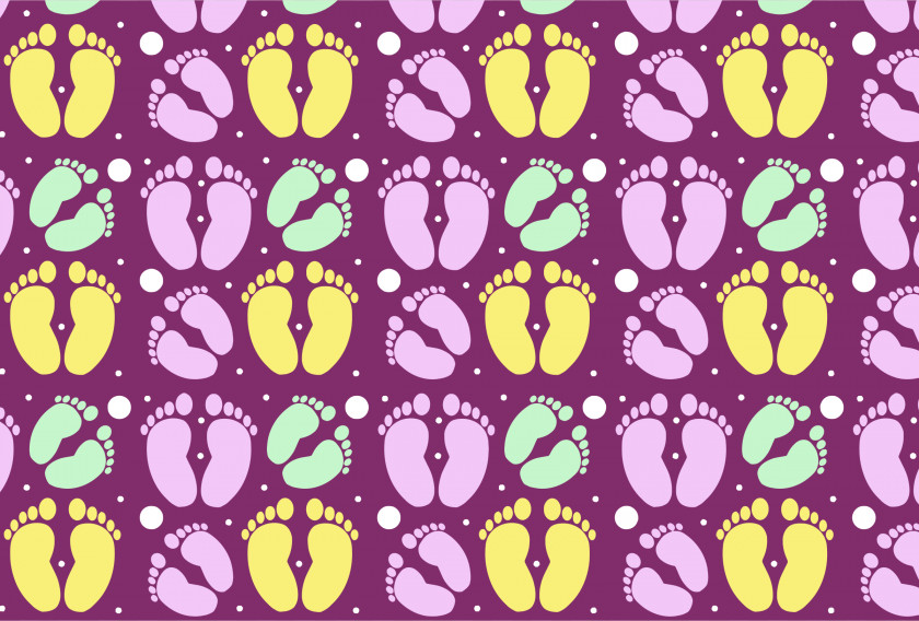 Child Foot Pattern PNG