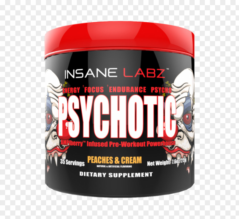 Dietary Supplement Pre-workout Psychosis Insanity Peaches And Cream PNG