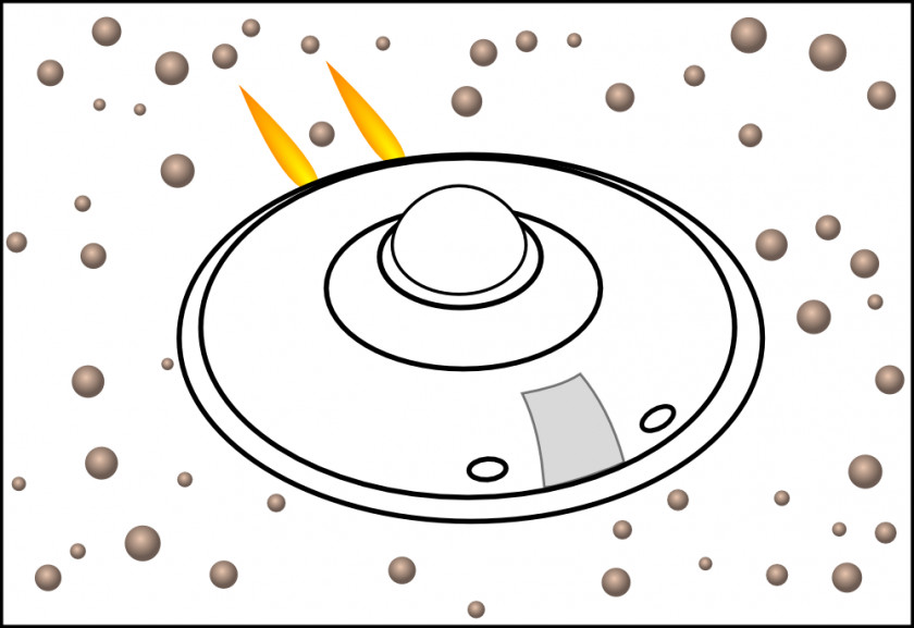 Japanese Line Art Flying Saucer Coloring Book Clip PNG