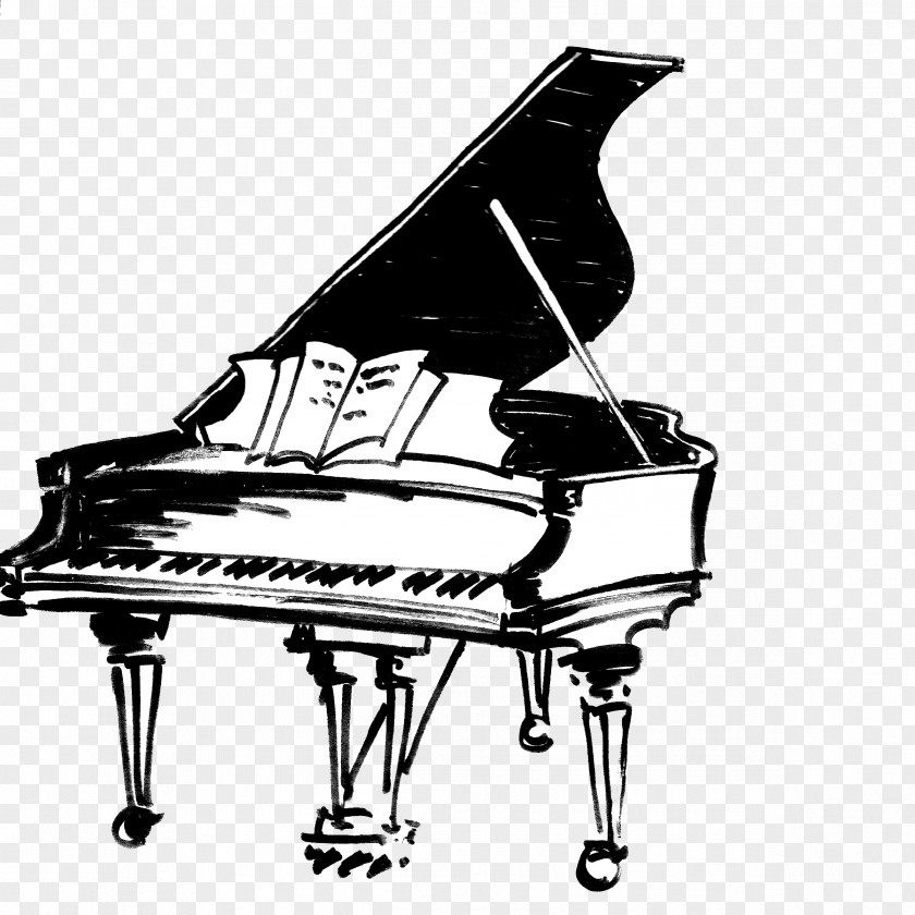 Piano Digital Musical Keyboard Drawing PNG