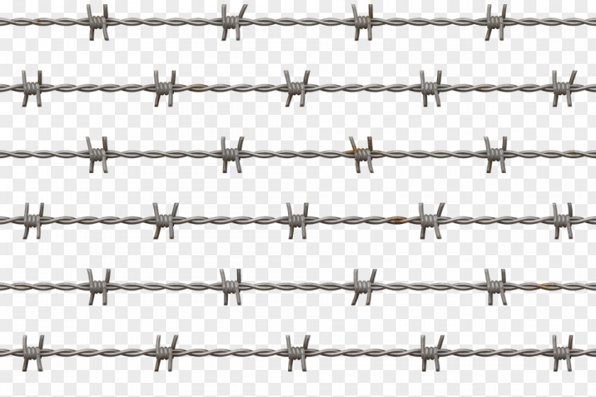 A Row Of Wire Rope Barbed Electrical Wires & Cable Fence PNG