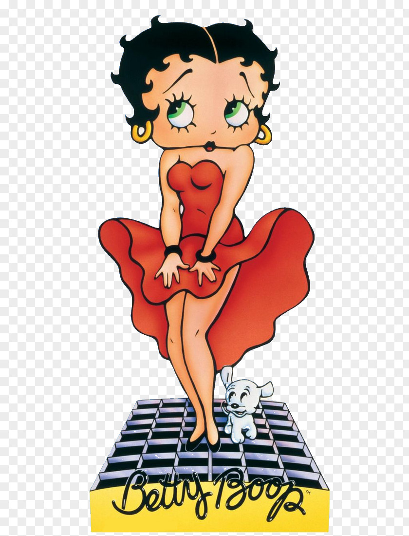 Betty Boop Vector White Dress Of Marilyn Monroe Standee Image Cartoon PNG