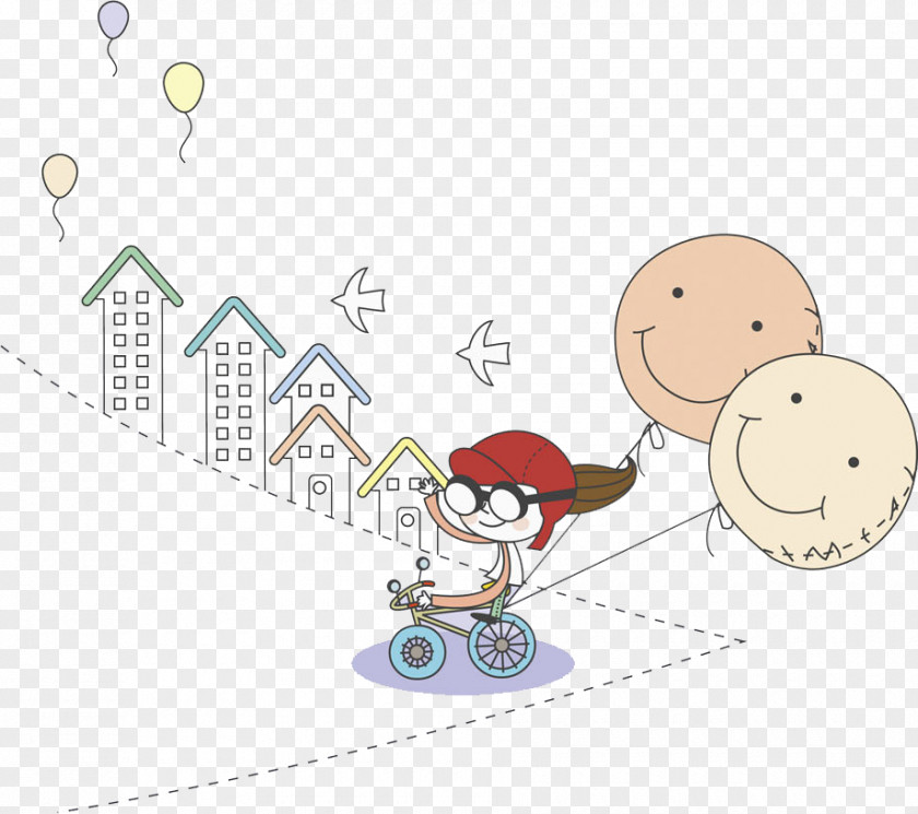 Bicycle Driver Milk Illustration PNG