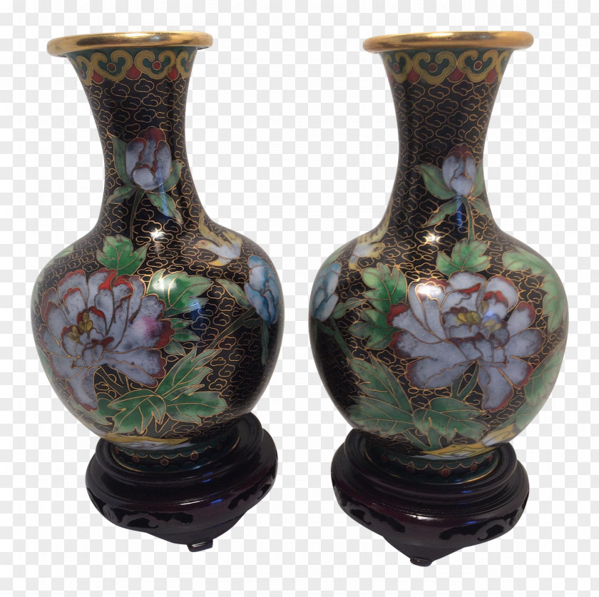 Vase Cloisonné Ceramic Glass Pottery PNG