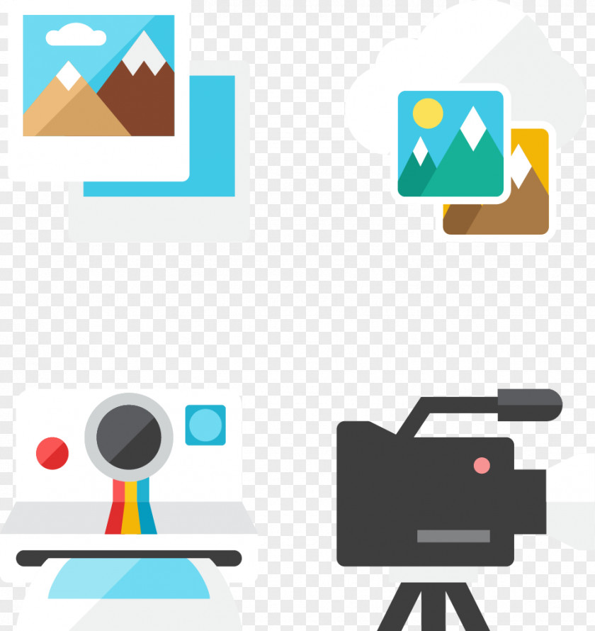 Vector Painted Camera Cinematography Color Filmmaking Photography PNG