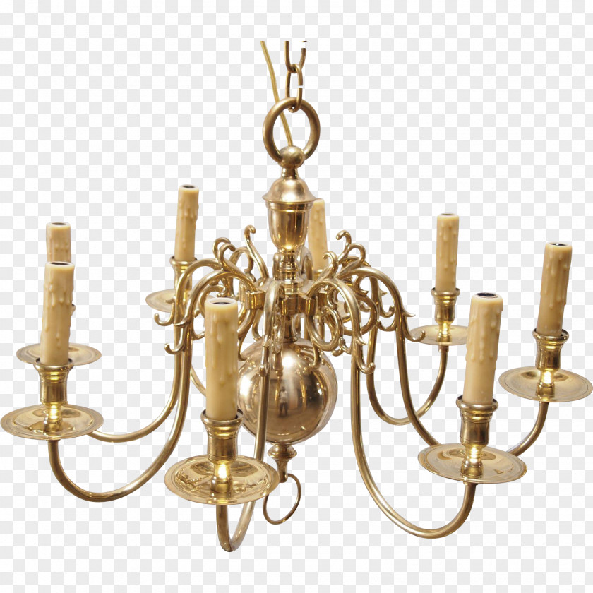 Brass Lighting Chandelier Ceiling Light Fixture PNG