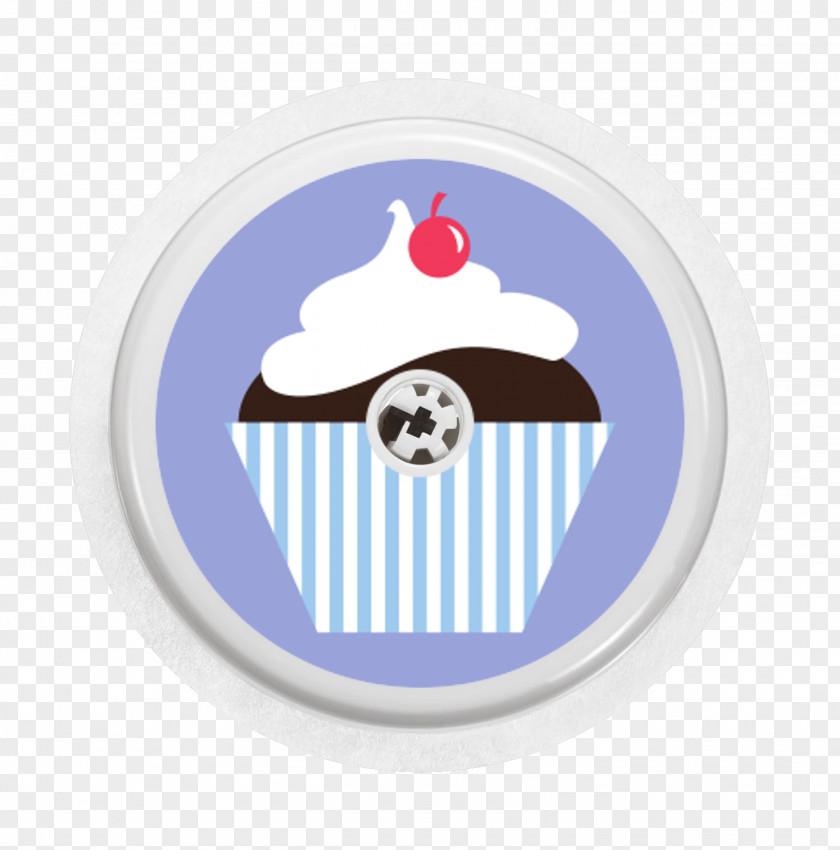 Watercolor Cupcake Continuous Glucose Monitor Screen Protectors Sticker PNG