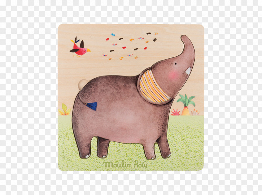 Elephant Jigsaw Puzzles Moulin Roty Toy PNG