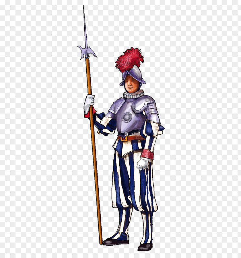 Knight Spear Costume Design Clip Art PNG