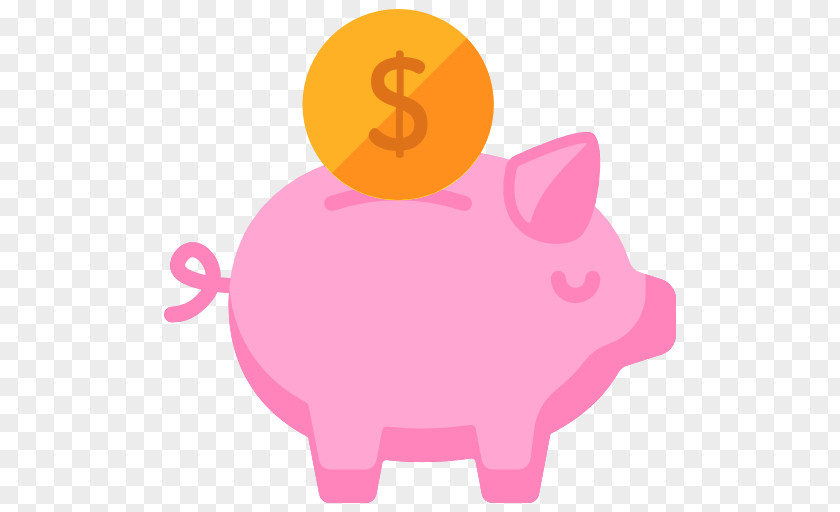 Savings Cartoon Pink Piggy Bank Finance Account Clip Art PNG
