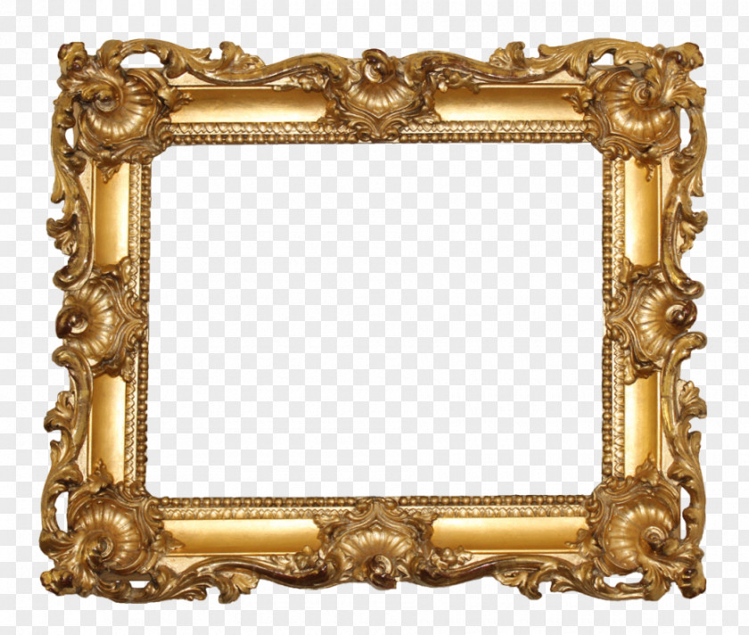 Gold 01504 Picture Frames Rectangle PNG