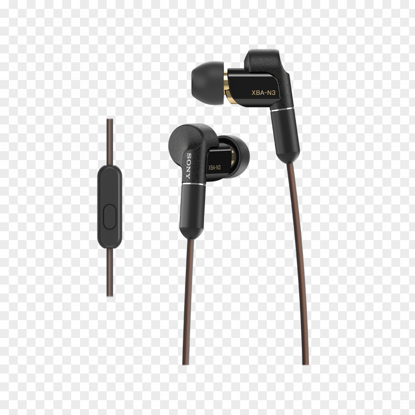 Headphones Sony XBA-N3AP Bass Sound Tube In-ear PNG
