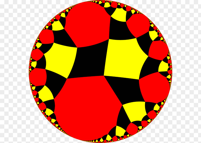 Circle Poincaré Disk Model Rhombipentahexagonal Tiling Tessellation Uniform Geometry PNG