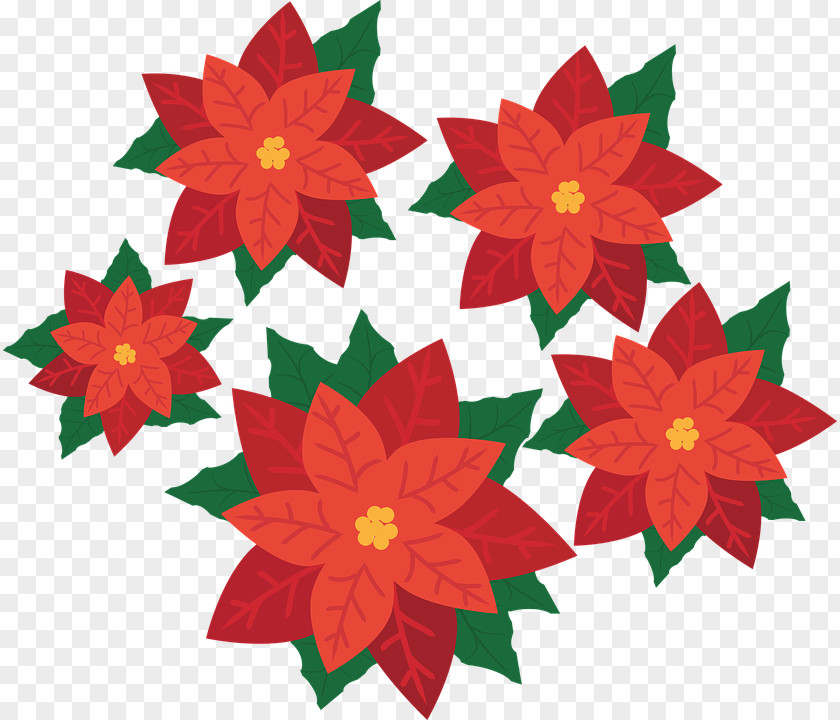 Flower Poinsettia Clip Art PNG