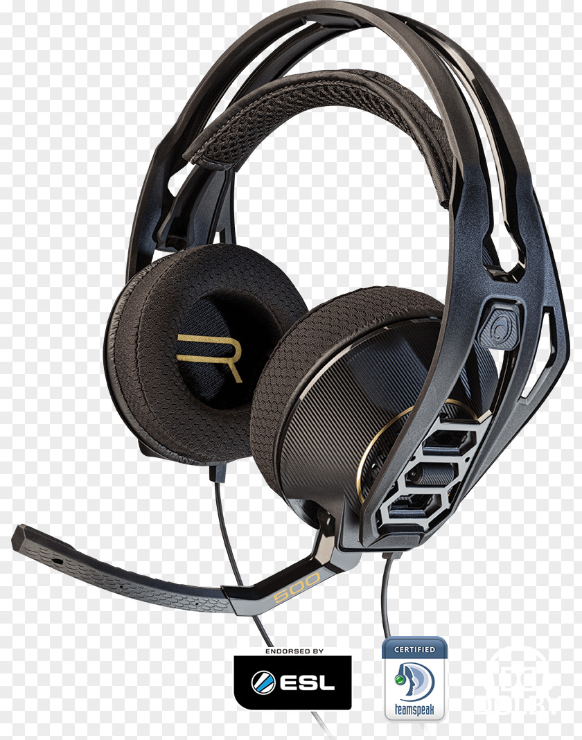 Microphone Plantronics RIG 500HD Headset 7.1 Surround Sound PNG