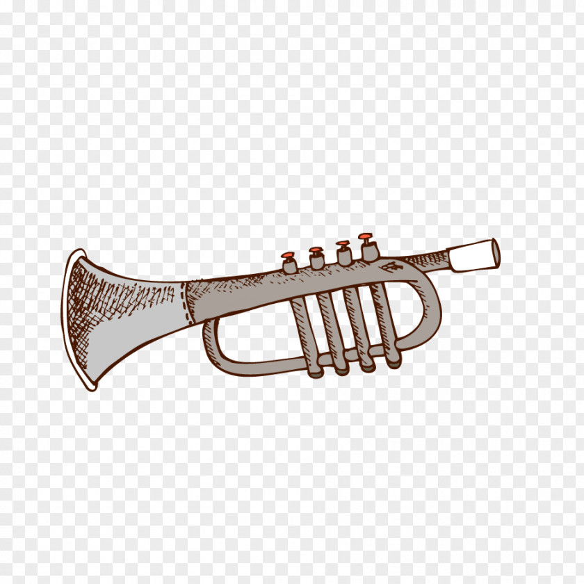 Painted Musical Instruments Vector Instrument Trumpet Flute PNG
