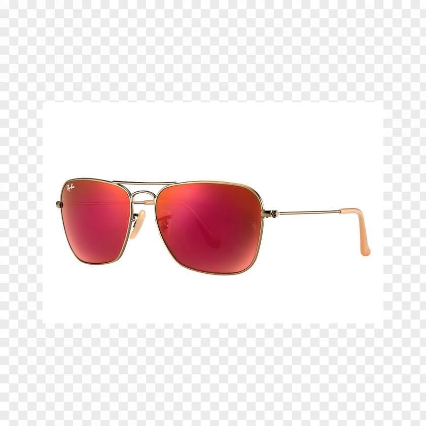 Red Rays Ray-Ban Caravan Aviator Sunglasses PNG