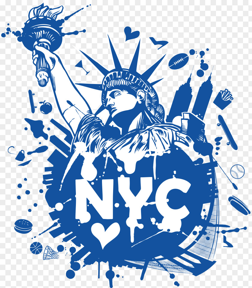 Vector Statue Of Liberty Architecture New York City Cartoon Clip Art PNG