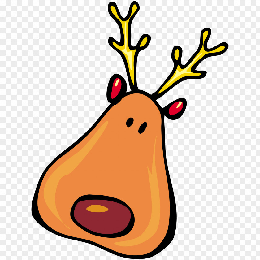 Alce Cartoon Santa Claus's Reindeer Rudolph Clip Art PNG