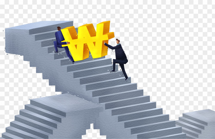 Climb The Stairs Of Man Illustrator Poster PNG