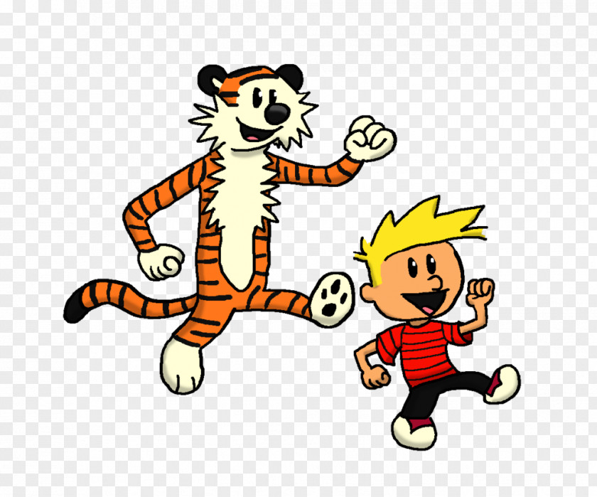 Calvin And Hobbes Tiger Cat Cartoon Comic Strip PNG