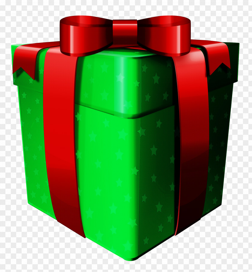 Green Red Ribbon Present Gift Wrapping PNG