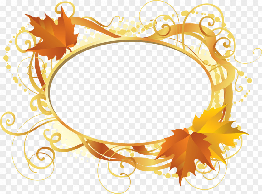 Leaf Frame Gold Maple Graphic Arts PNG