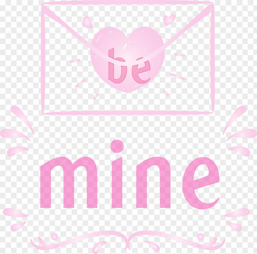 Pink Text Heart Font Logo PNG