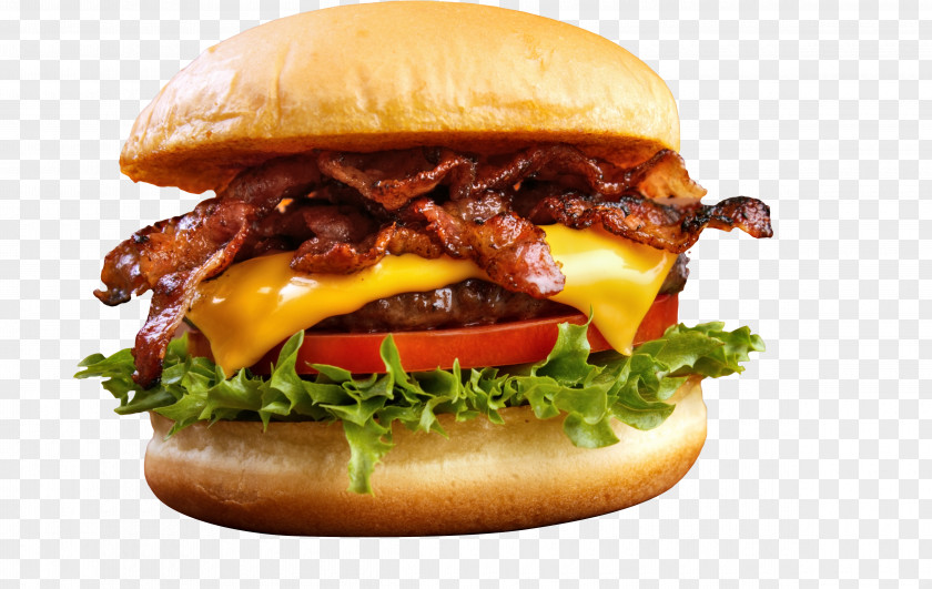 Beef Burger Hamburger Cheeseburger Bacon French Fries PNG