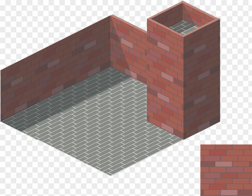 Brick Stone Wall Isometric Projection PNG