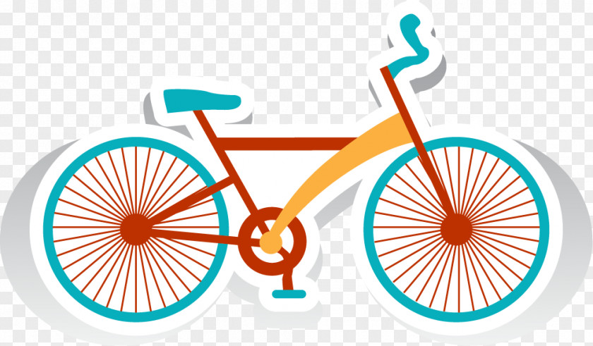 Cartoon Blue Bike Bicycle PNG