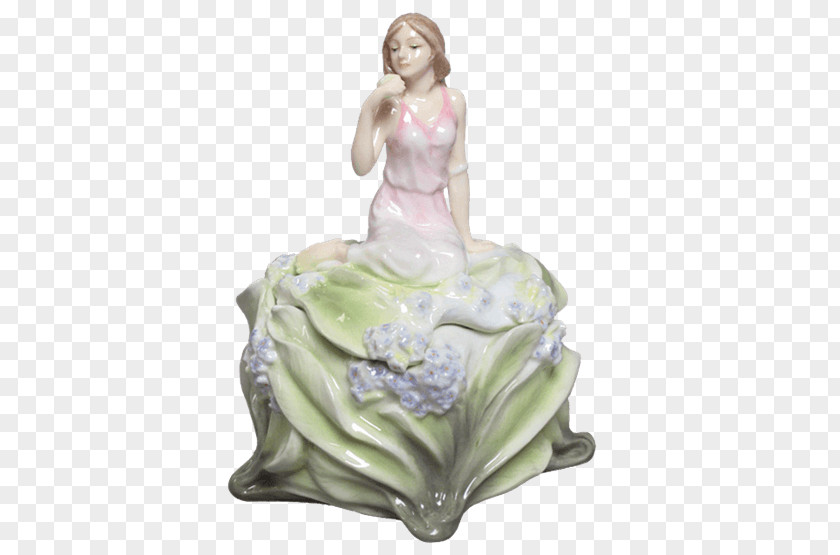 Ceramic Figurine Porcelain Common Bluebell Box PNG